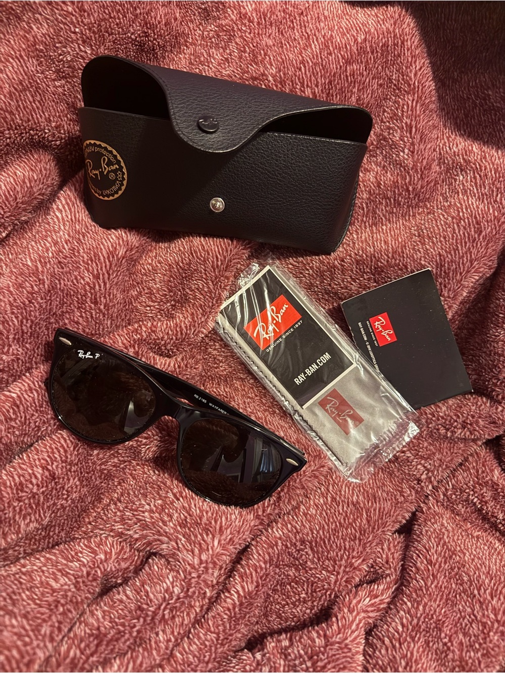 Ray-Ban Black Frame Sunglasses with Dark Lenses